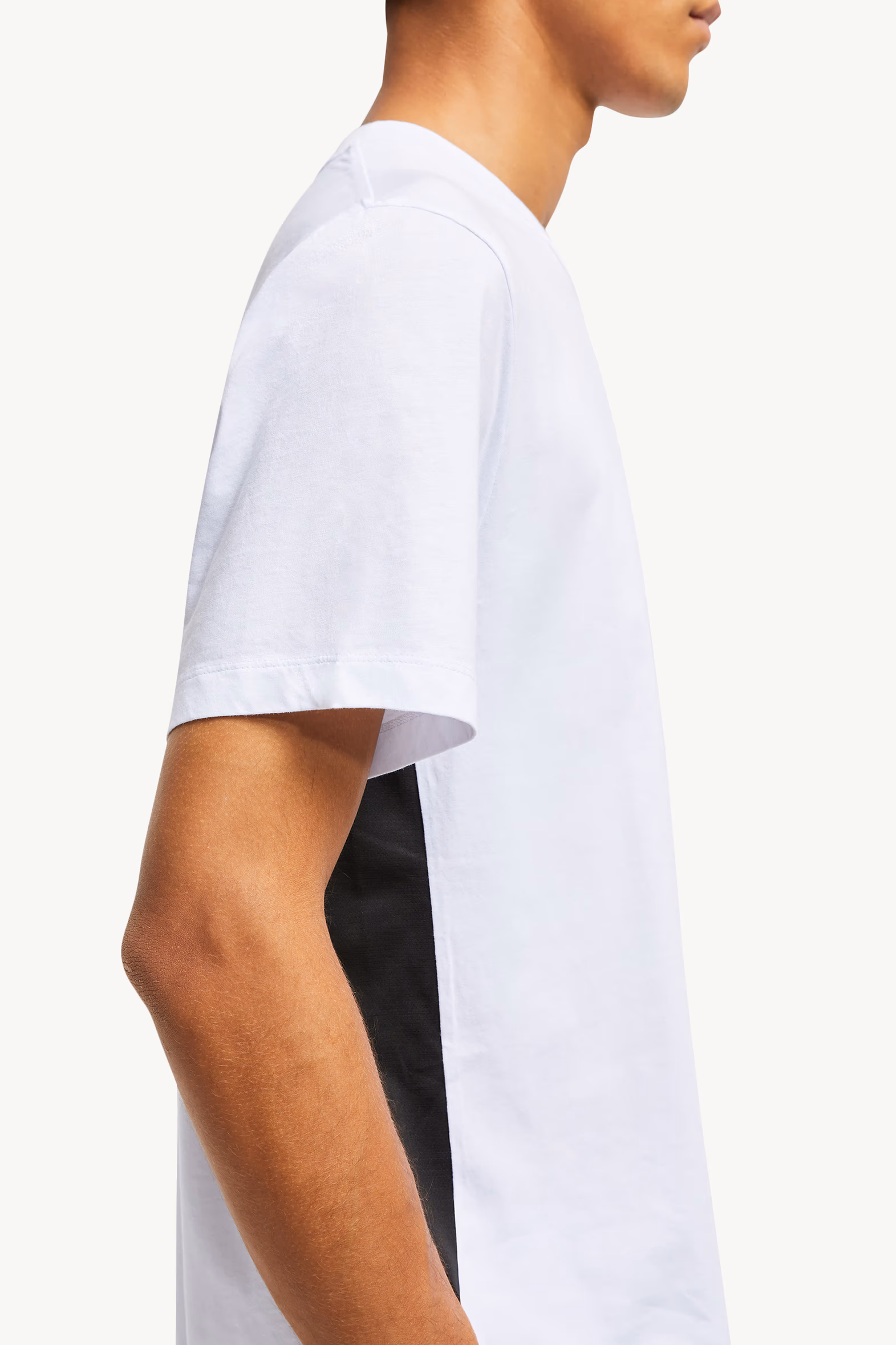 Logo Cotton T-Shirt Men Optical White Moncler 7
